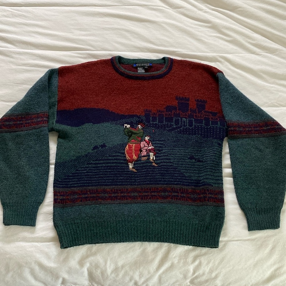 Vintage Architect Golf Sweater